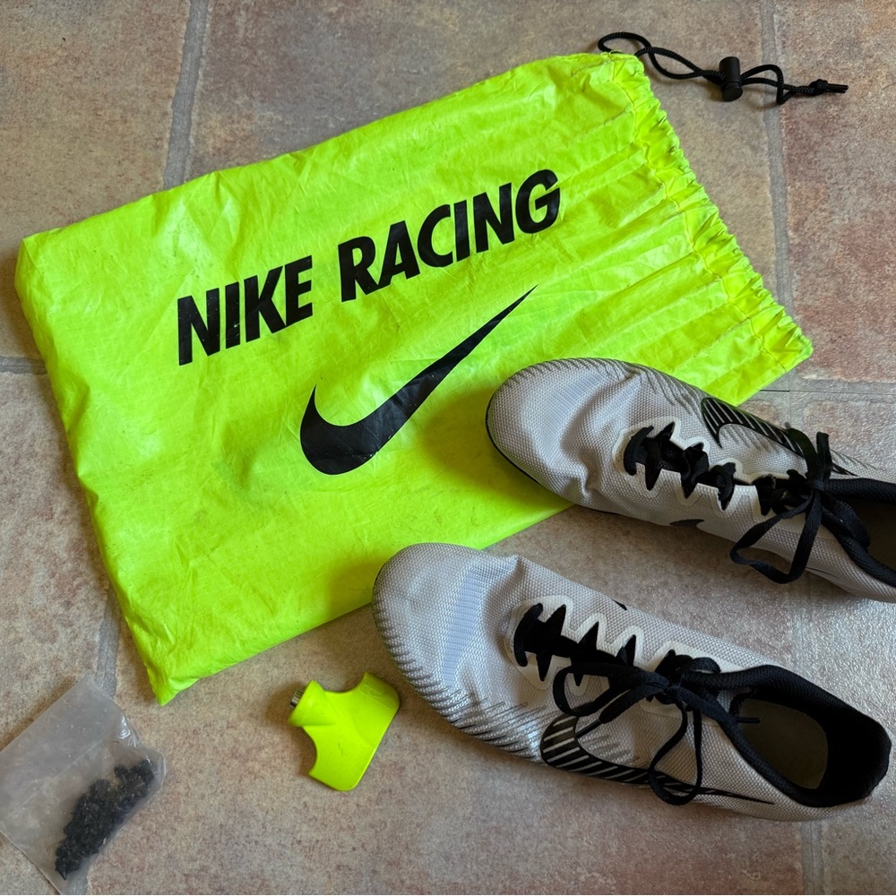 Nike Racing Shoes with Neon Yellow Bag